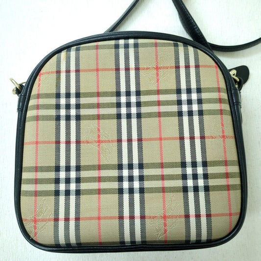 BURBERRY Nova Check Crossbody Shoulder Bag Beige Black