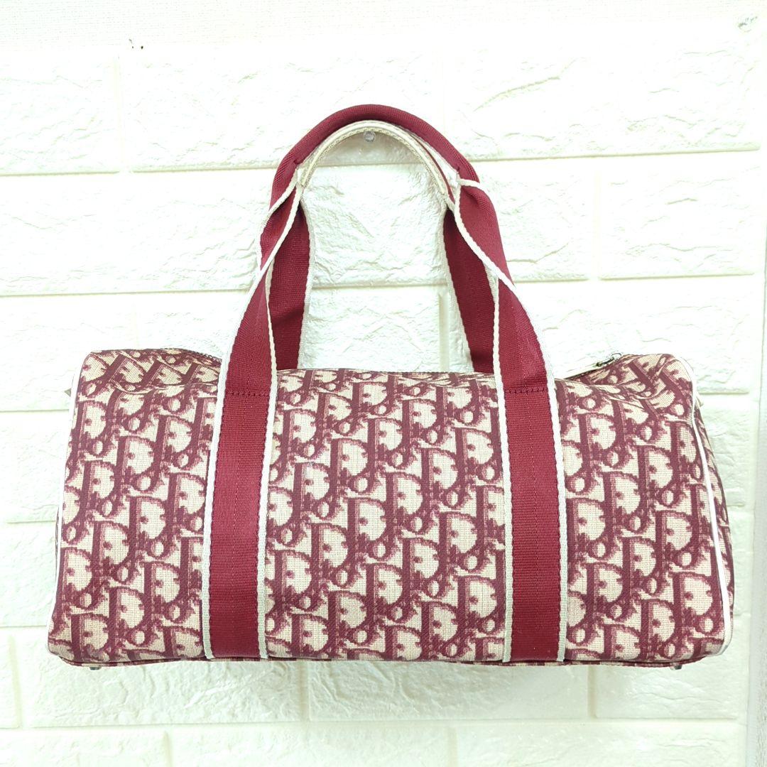 Christian Dior Trotter No.2 Mini Boston Handbag Red White