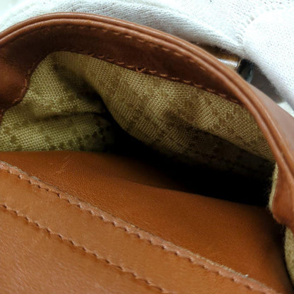 GUCCI Bamboo Leather Backpack Brown Vintage Made in Italy