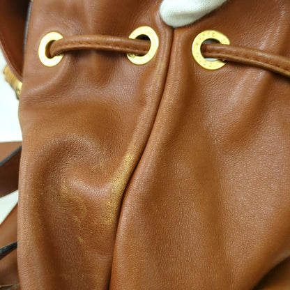 GUCCI Bamboo Leather Backpack Brown Vintage Made in Italy