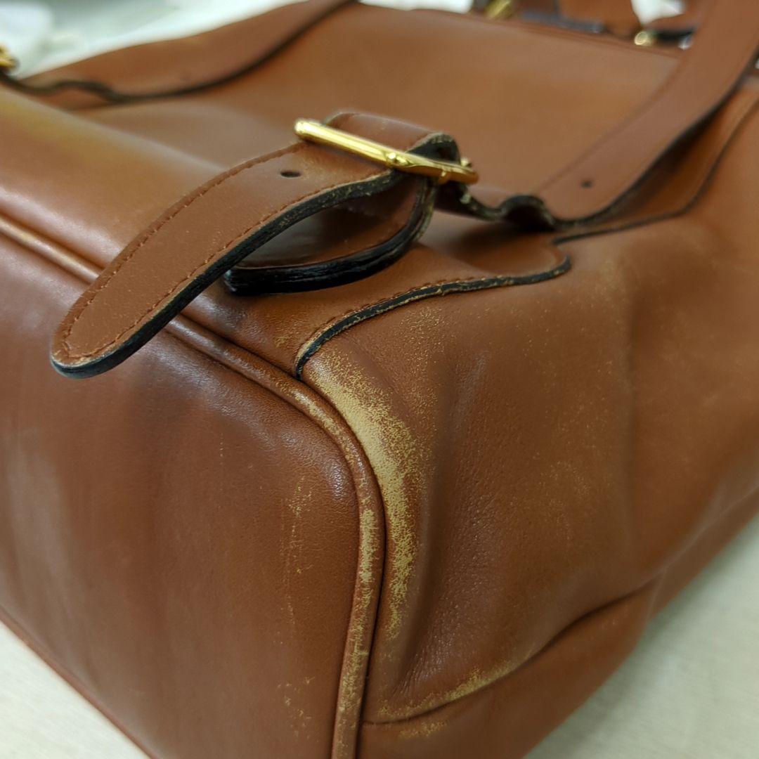 GUCCI Bamboo Leather Backpack Brown Vintage Made in Italy