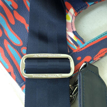 Vivienne Westwood Multicolor Leather Shoulder Bag Navy Red