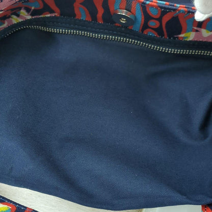 Vivienne Westwood Multicolor Leather Shoulder Bag Navy Red