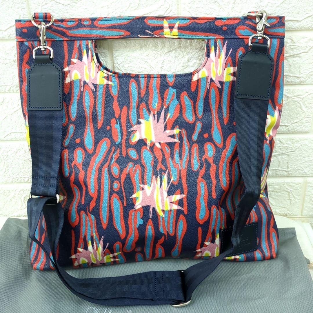 Vivienne Westwood Multicolor Leather Shoulder Bag Navy Red