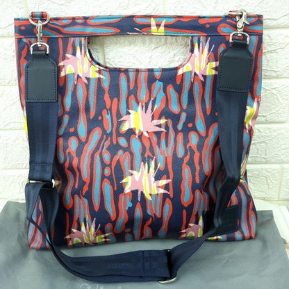 Vivienne Westwood Multicolor Leather Shoulder Bag Navy Red