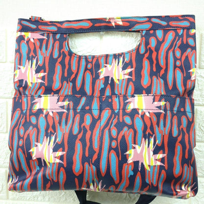 Vivienne Westwood Multicolor Leather Shoulder Bag Navy Red