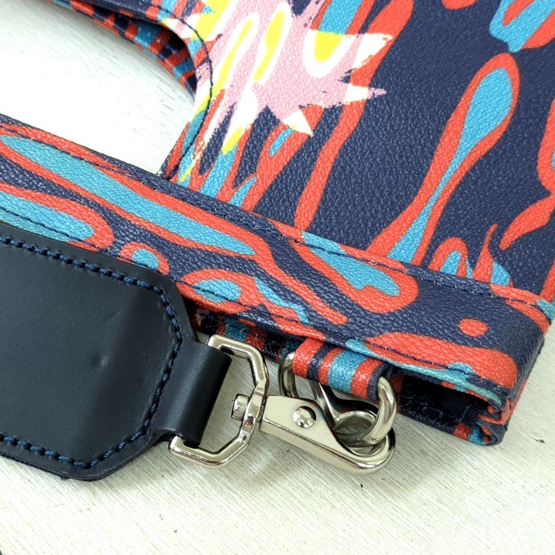 Vivienne Westwood Multicolor Leather Shoulder Bag Navy Red
