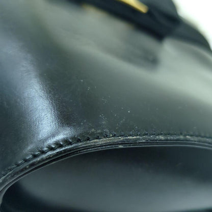 Salvatore Ferragamo Vara Bow Leather Handbag Black Gold Hardware Made in Italy