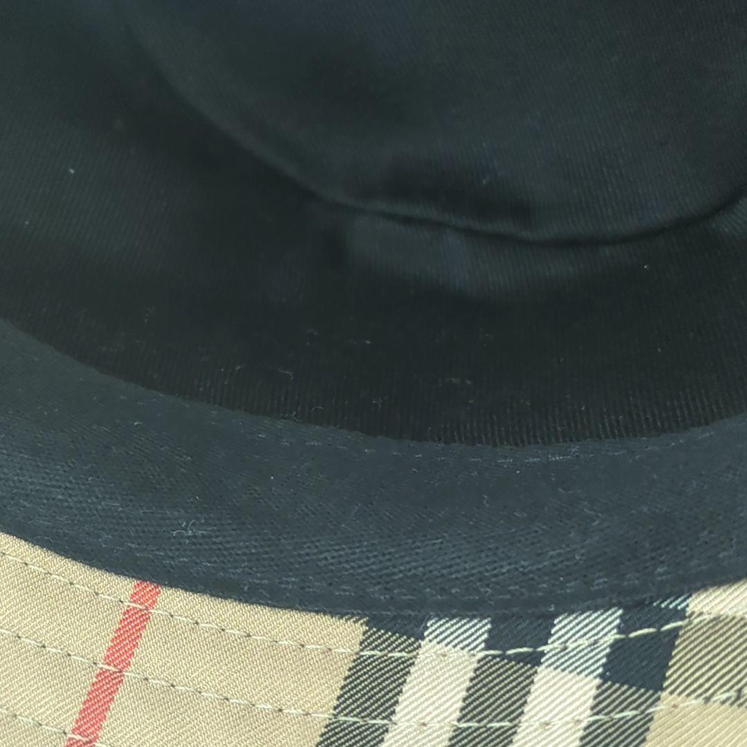 BURBERRY Check Bucket Hat Beige Size 56cm Made in Italy