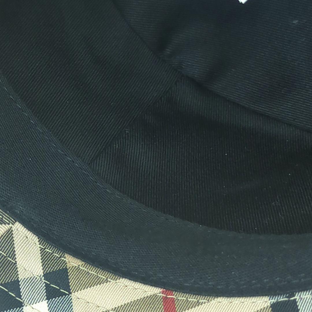 BURBERRY Check Bucket Hat Beige Size 56cm Made in Italy