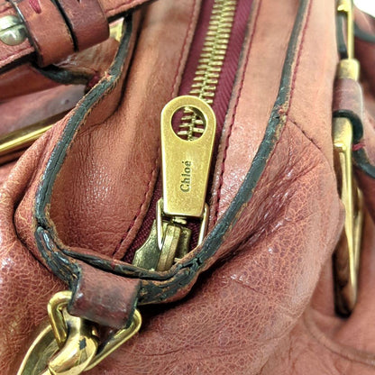 Chloé Ethel 2-Way Leather Handbag Shoulder Bag Dusty Pink Gold Hardware