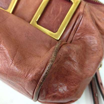 Chloé Ethel 2-Way Leather Handbag Shoulder Bag Dusty Pink Gold Hardware