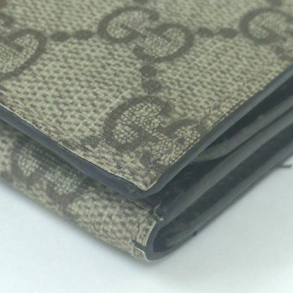 GUCCI GG Monogram PVC Long Wallet Double Snap Beige Brown Made in Italy