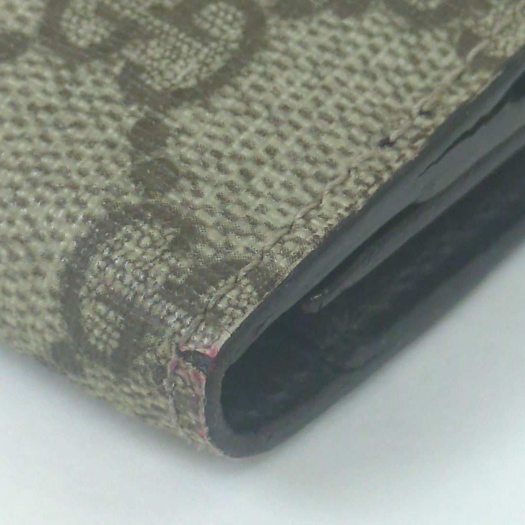 GUCCI GG Monogram PVC Long Wallet Double Snap Beige Brown Made in Italy
