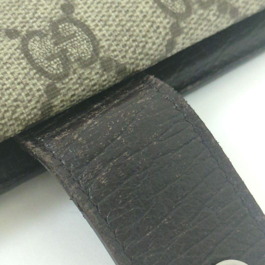 GUCCI GG Monogram PVC Long Wallet Double Snap Beige Brown Made in Italy