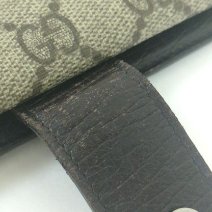 GUCCI GG Monogram PVC Long Wallet Double Snap Beige Brown Made in Italy