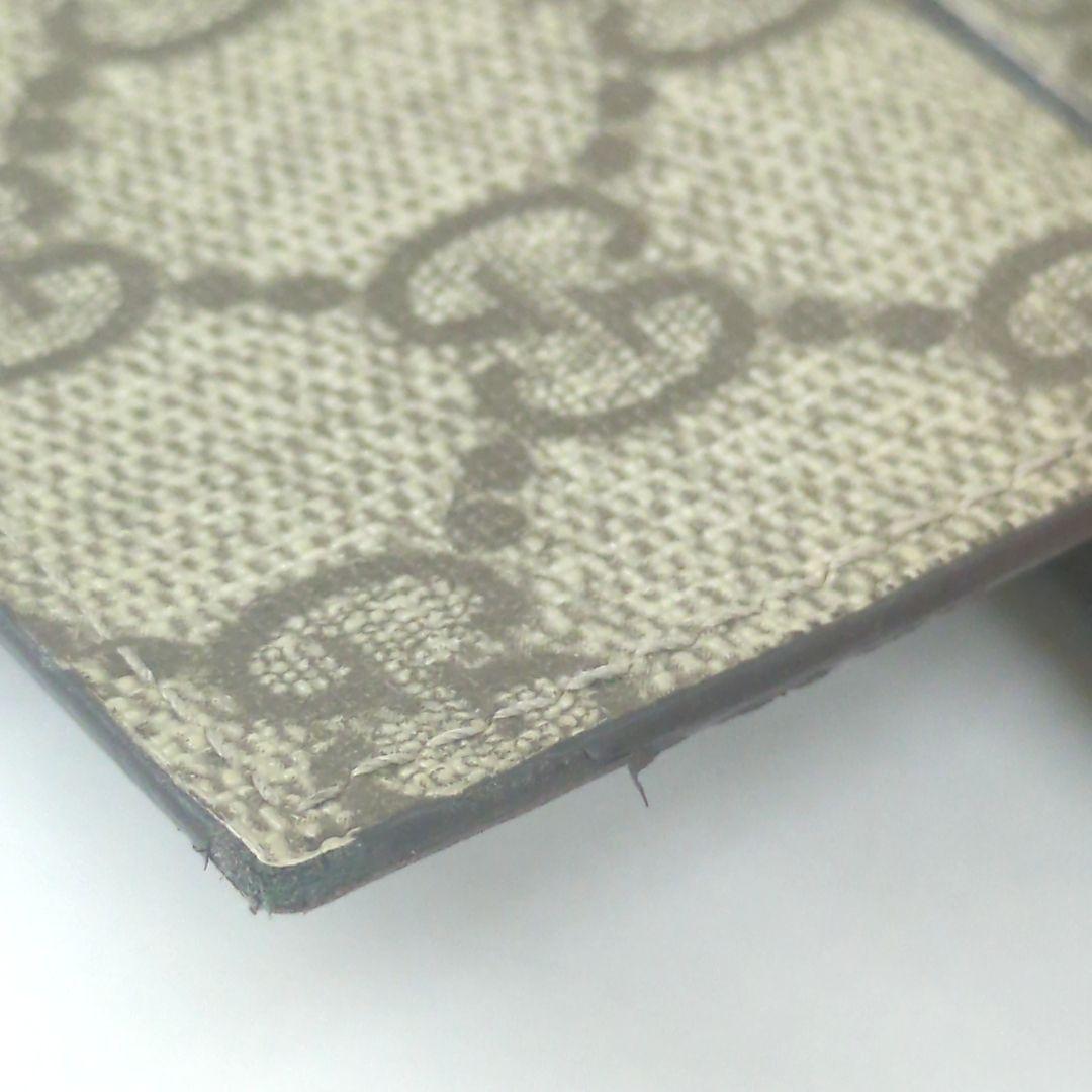 GUCCI GG Monogram PVC Long Wallet Double Snap Beige Brown Made in Italy
