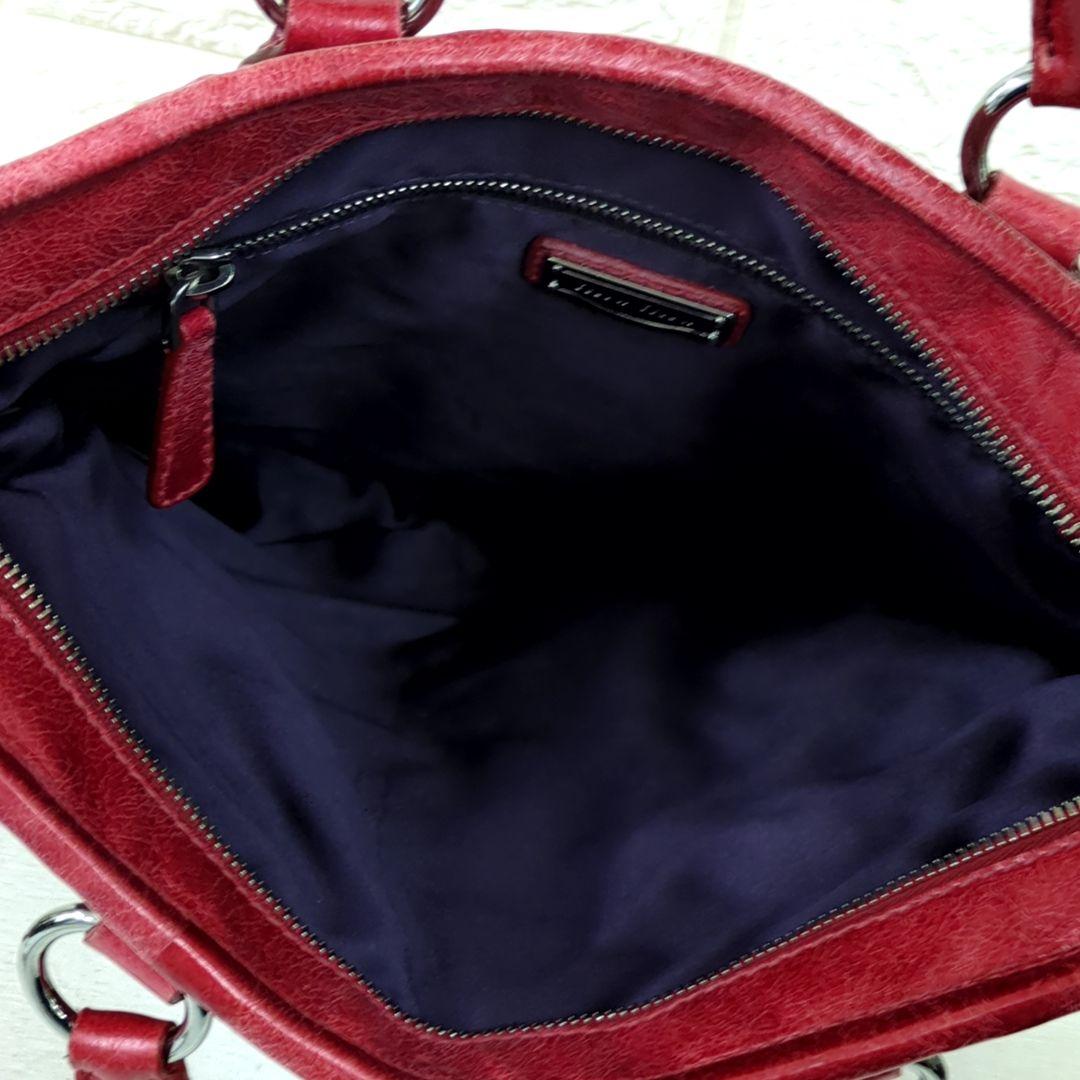 MIU MIU Matelassé 2-Way Leather Handbag Shoulder Bag Red Made in Turkey