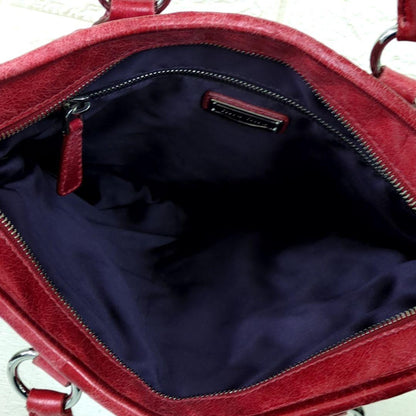 MIU MIU Matelassé 2-Way Leather Handbag Shoulder Bag Red Made in Turkey