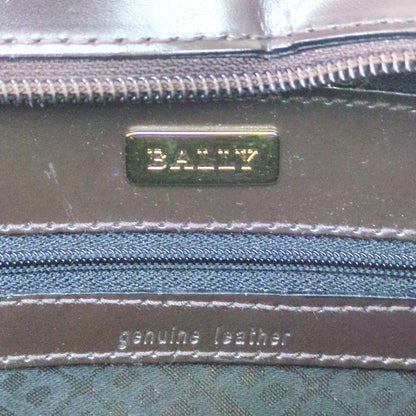 BALLY Leather Shoulder Bag Dark Brown Gold Hardware Made in Italy