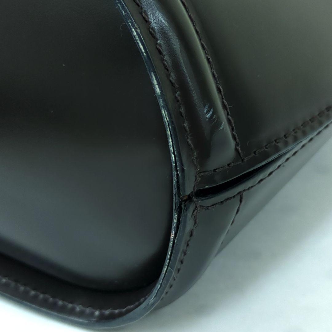 BALLY Leather Shoulder Bag Dark Brown Gold Hardware Made in Italy