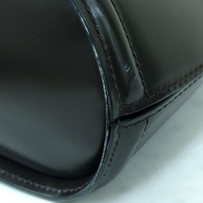 BALLY Leather Shoulder Bag Dark Brown Gold Hardware Made in Italy
