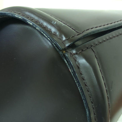 BALLY Leather Shoulder Bag Dark Brown Gold Hardware Made in Italy