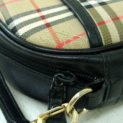 BURBERRY Nova Check Crossbody Shoulder Bag Beige Black
