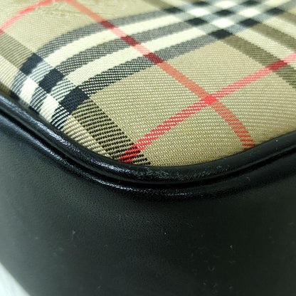 BURBERRY Nova Check Crossbody Shoulder Bag Beige Black