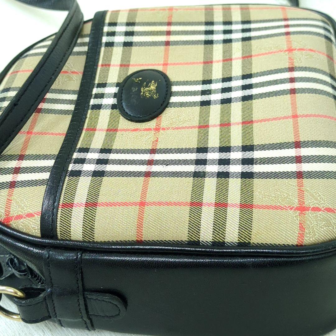 BURBERRY Nova Check Crossbody Shoulder Bag Beige Black