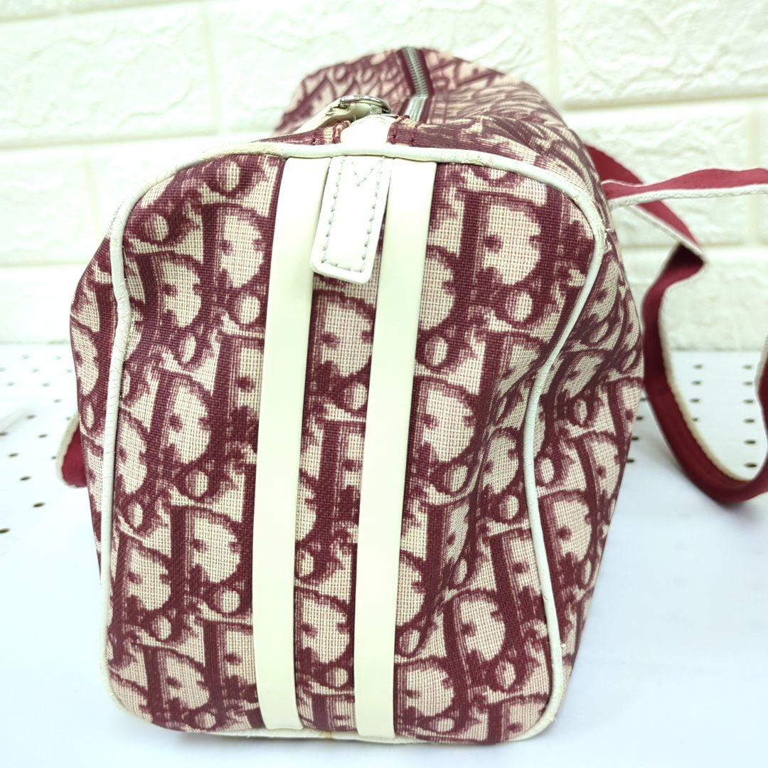 Christian Dior Trotter No.2 Mini Boston Handbag Red White