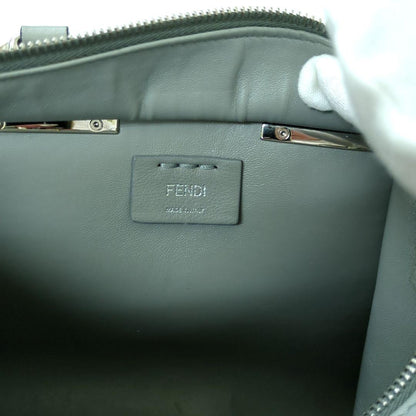 FENDI 3Jours Mini 2-Way Leather Handbag Gray Multicolor Studs Made in Italy