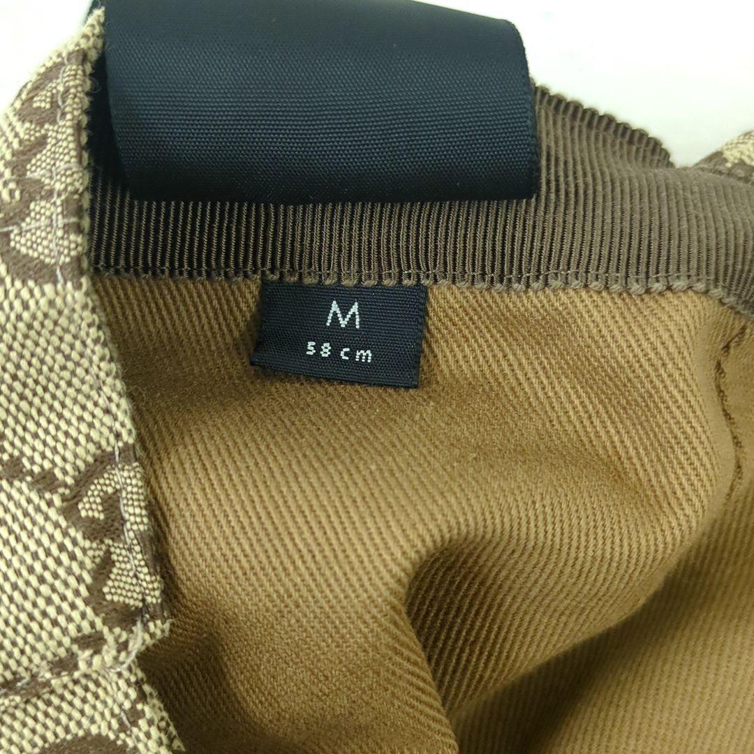 GUCCI GG Canvas Baseball Cap Beige Brown Size M Made in Italy