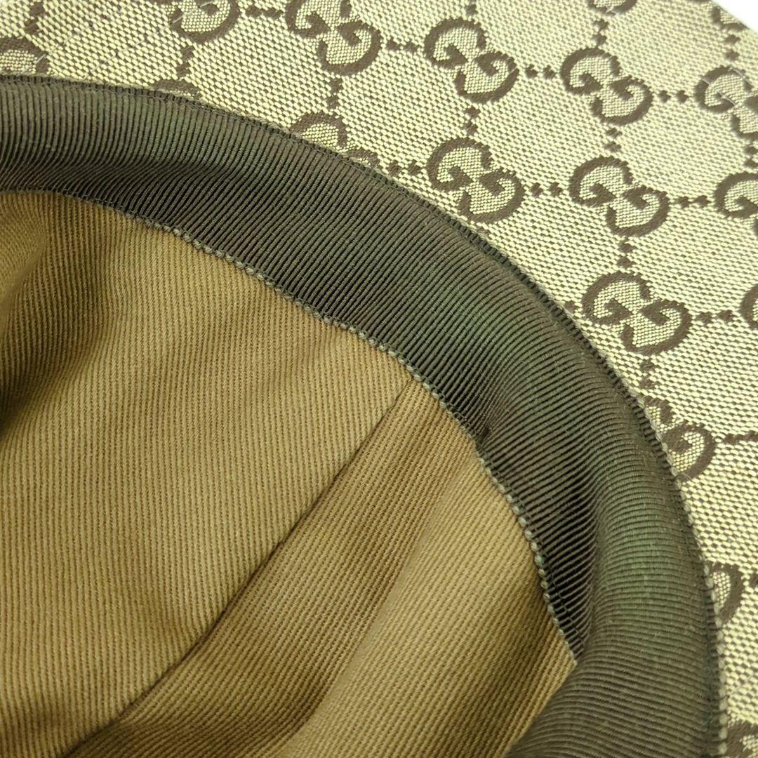GUCCI GG Canvas Baseball Cap Beige Brown Size M Made in Italy
