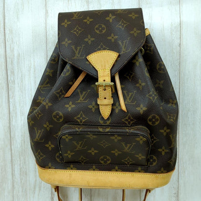 LOUIS VUITTON Monogram Montsouris MM Backpack M51136 Brown Made in France